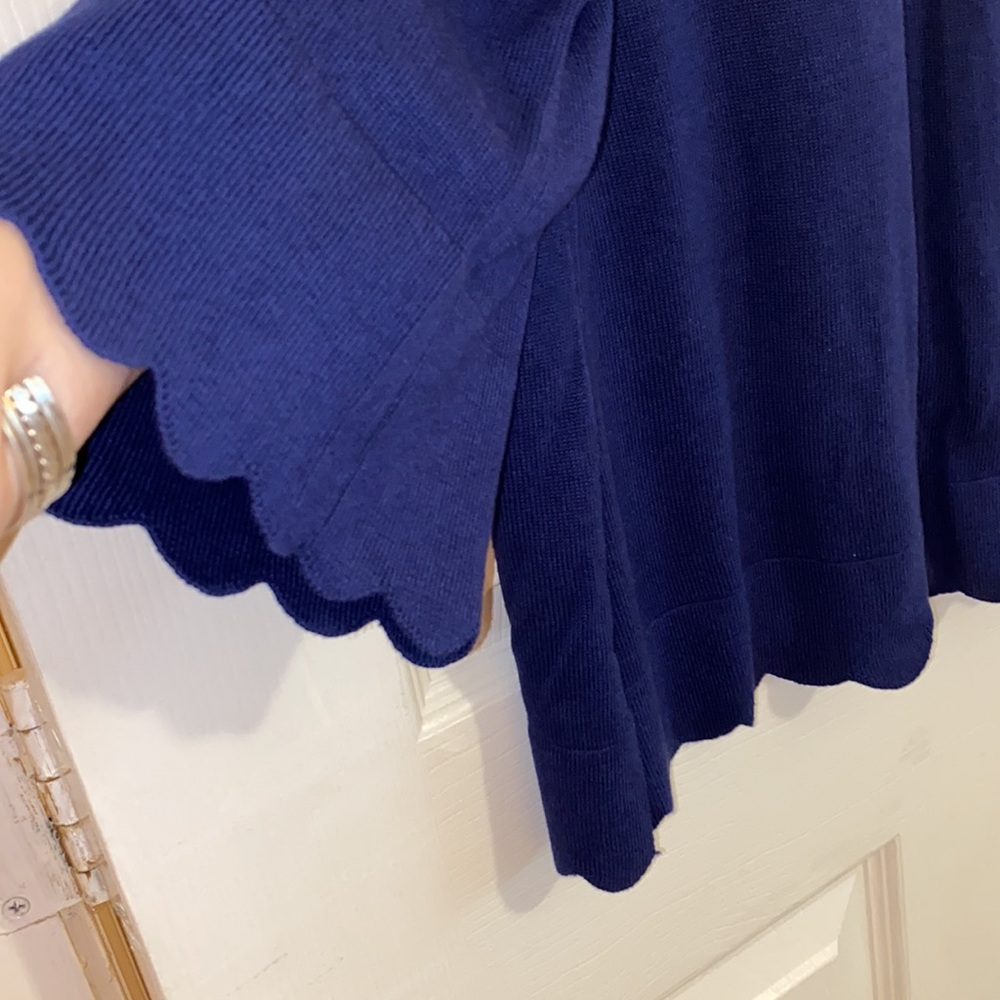 ISAACMIZRAHILIVE SZ XL NWOT . Turtleneck Royal Blue. - Picture 3 of 10